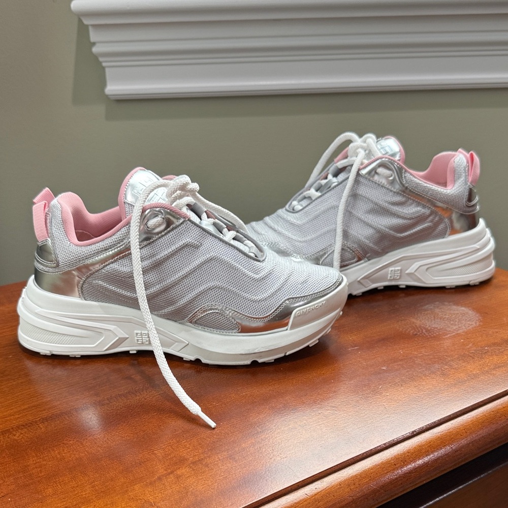 Givenchy Silver and Pink Women's Sneakers